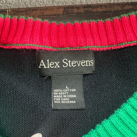 Christmas Sweater Women Large Black Gamer Santa Pullover Casual Ugly Party Knit - Picture 7 of 10